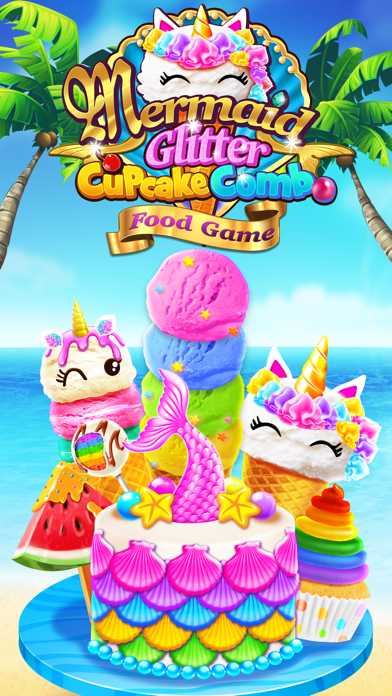 Mermaid Glitter Cupcake Chef Screenshot