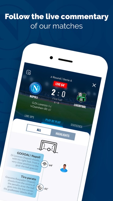 SSC Napoli - Official App Screenshot