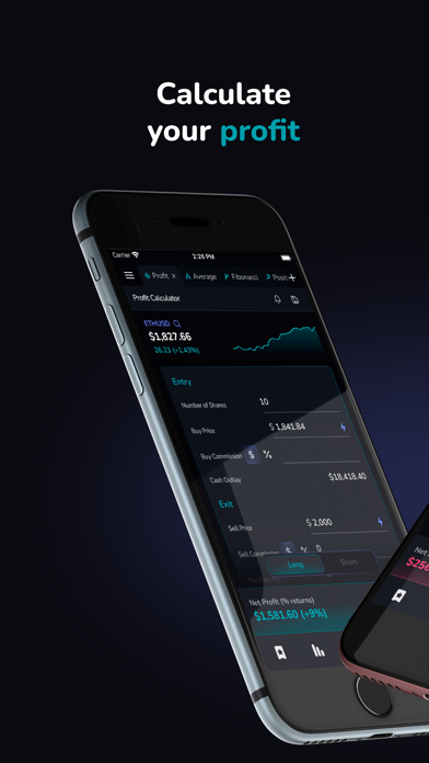 TradeBar Investment Calculator Screenshot