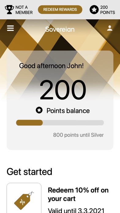 Sovereign Rewards Club Screenshot
