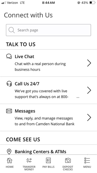 Camden National Bank Screenshot