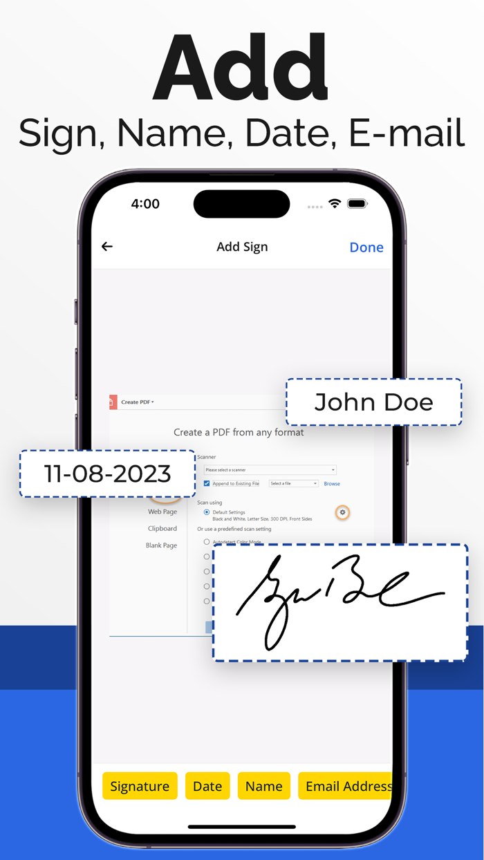 Signature Scan - Digital Sign