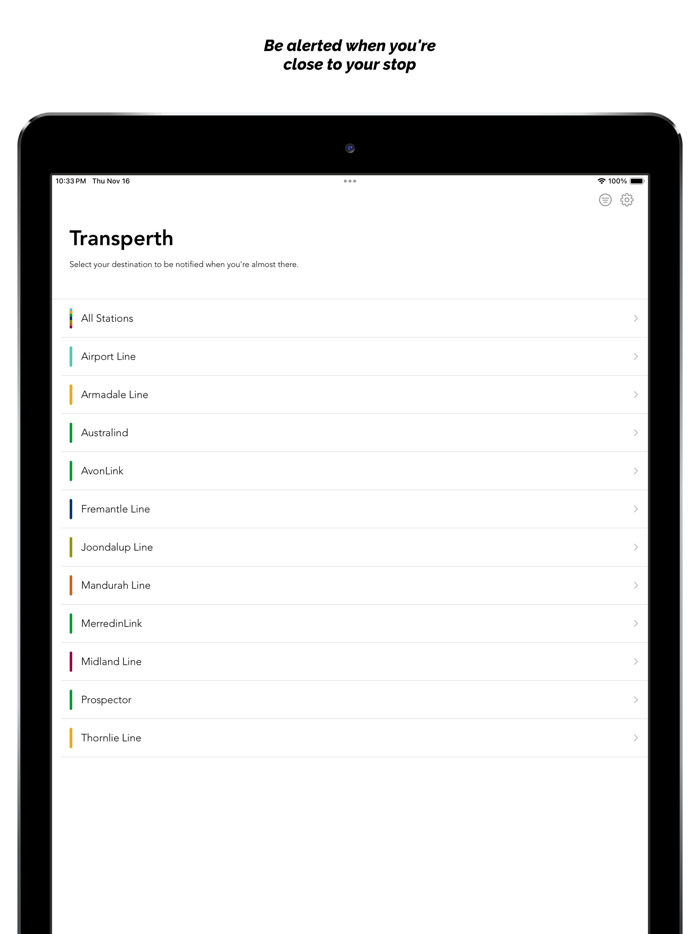 Transperth Destinations