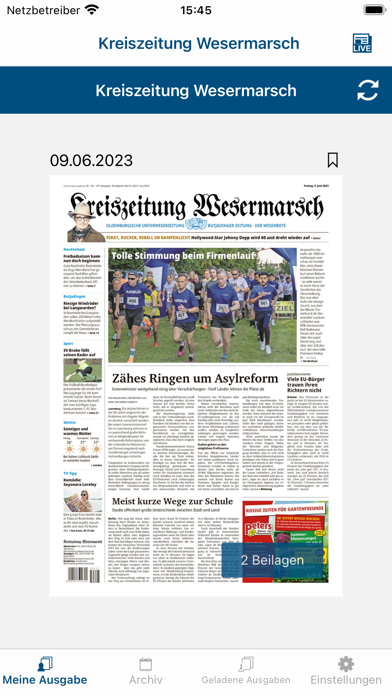 Kreiszeitung Wesermarsch Screenshot