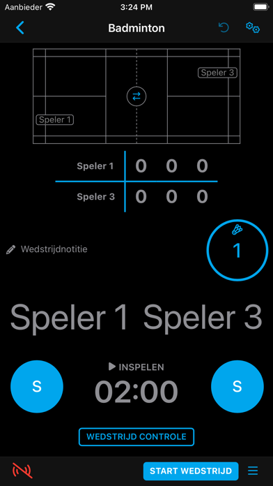 Badminton Scores Screenshot