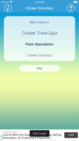 Game screenshot Cricket Quiz Trivia apk