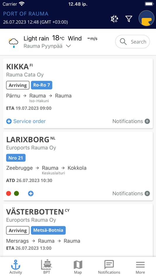 #2. Port Activity (iOS) 由: Liikenteenohjausyhtio Fintraffic Oy