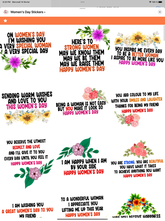 Screenshot #5 pour Women's Day Stickers ‣