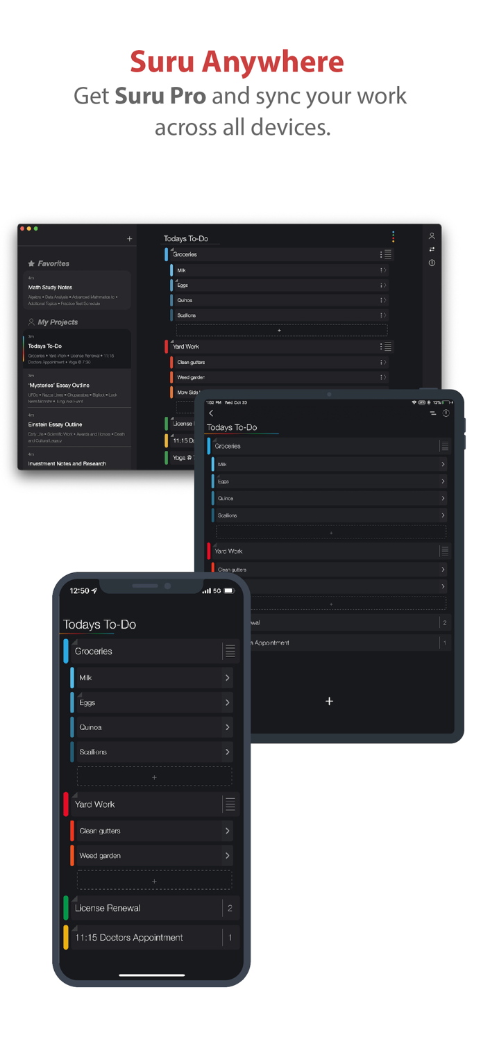Suru  To Do List and Notes