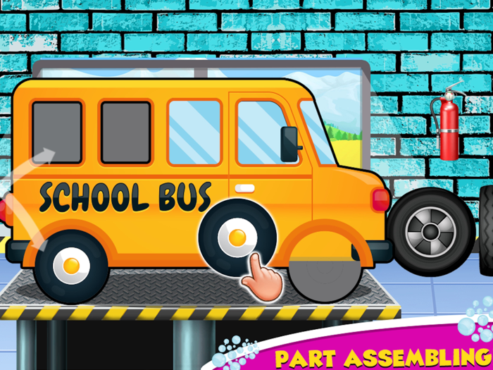 School Bus Auto Workshop Game