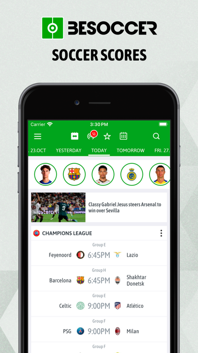 BeSoccer - Soccer Livescores Screenshot