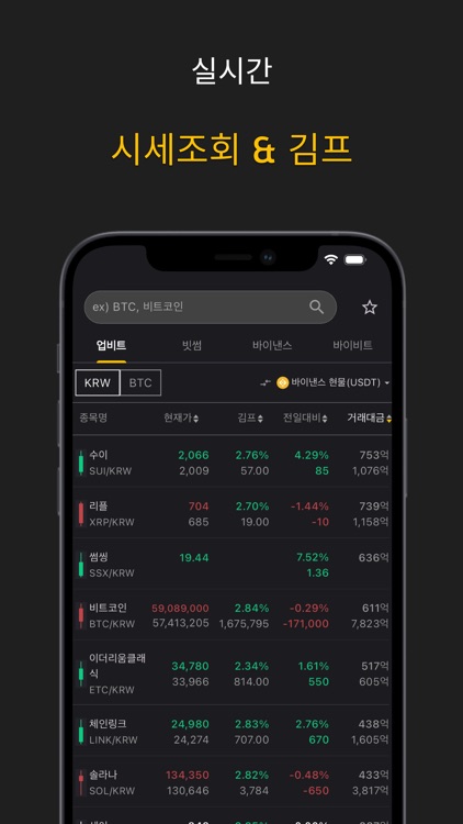갈끄니까 - 코인 시세, 투자 정보, 김프, 알림