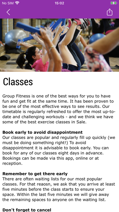 Brooklands Health Club Screenshot