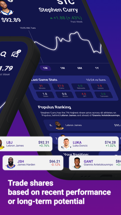 Populus: Live NBA Fantasy Game Screenshot