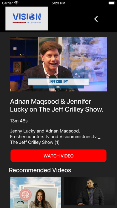 Vision Television Network Screenshot