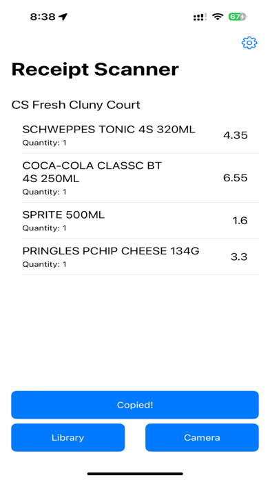 AI Receipt Scanner Screenshot