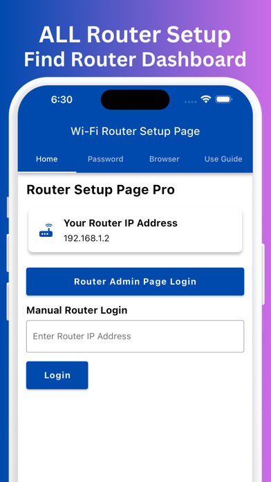Router Setup Page Pro Screenshot