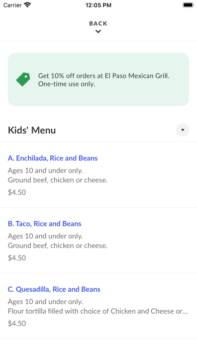 El Paso Mexican Grill Screenshot
