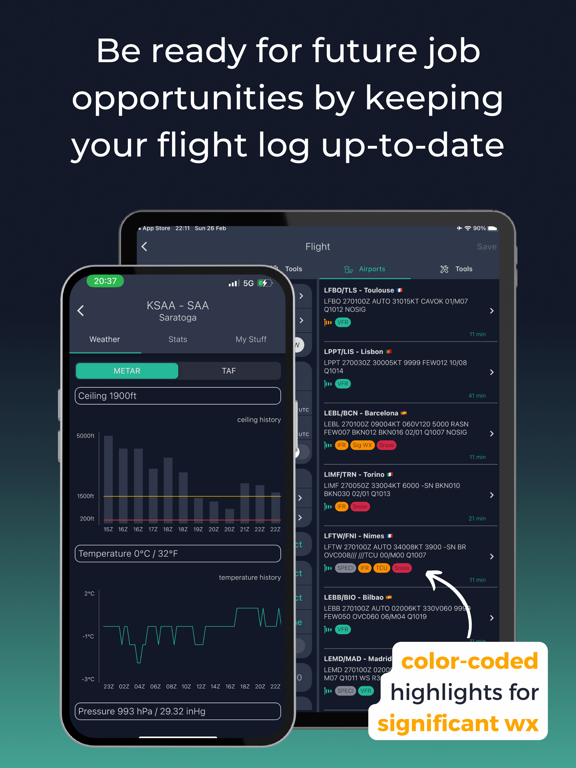 Wader Pilot Logbook iPad screenshot 5 - Utilities app