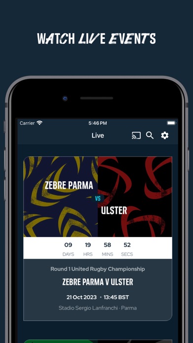 URC TV: Watch Live URC Rugby Screenshot
