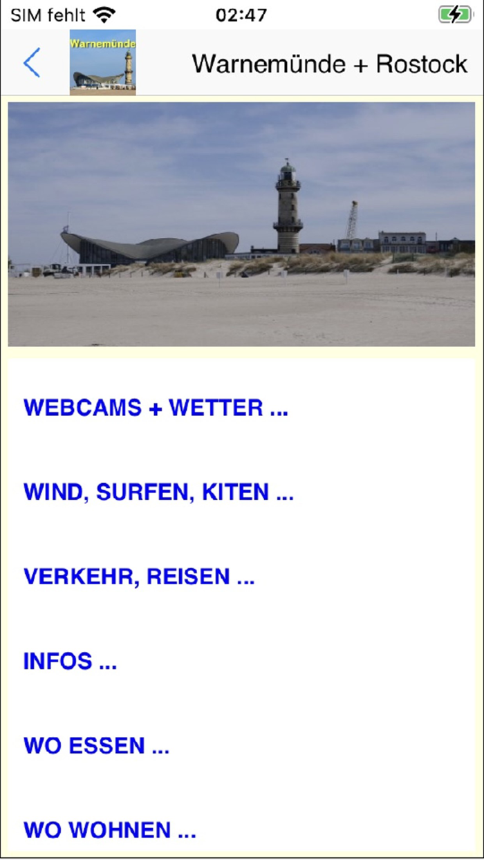 Warnemünde App für den Urlaub