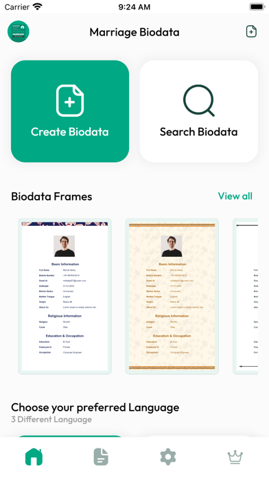 Marriage Biodata Builder Screenshot
