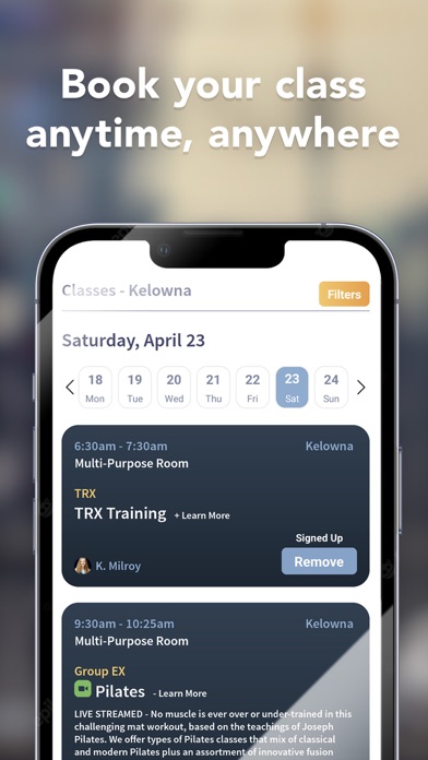 Shannon Health Club Screenshot