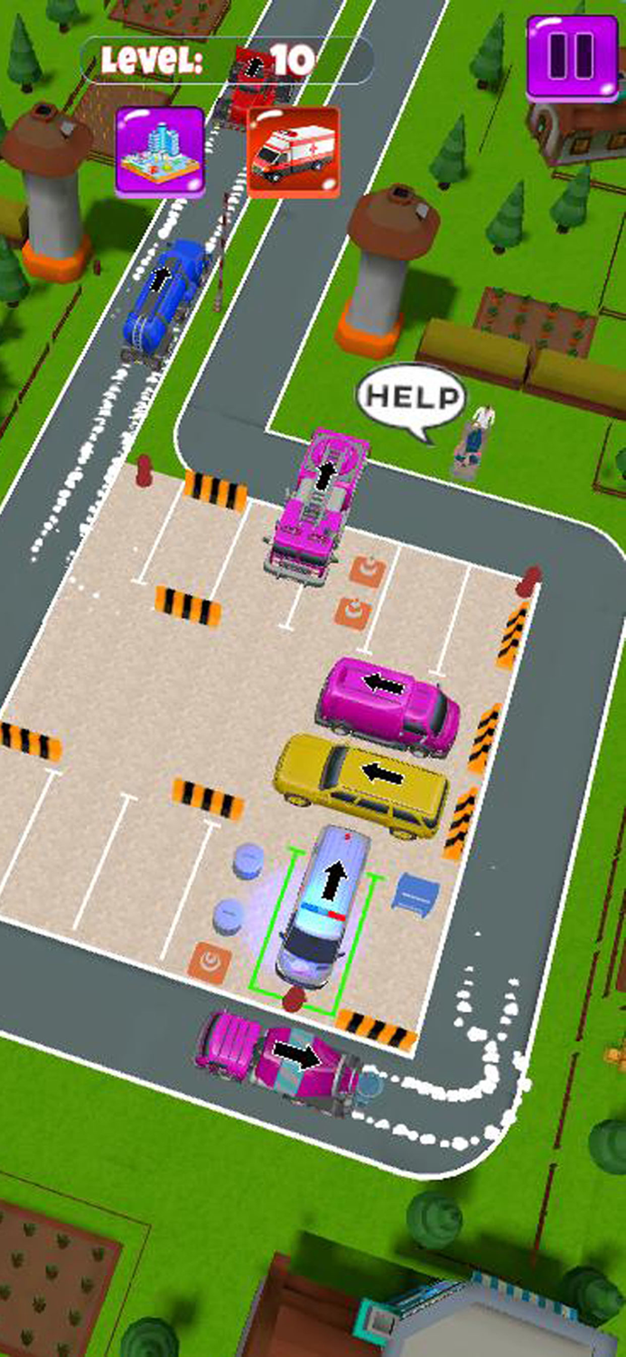 Ambulance Parking Jam Car Game