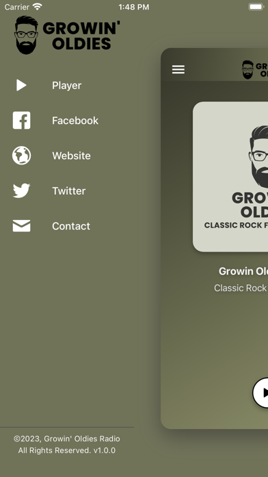 Growin' Oldies Radio Screenshot