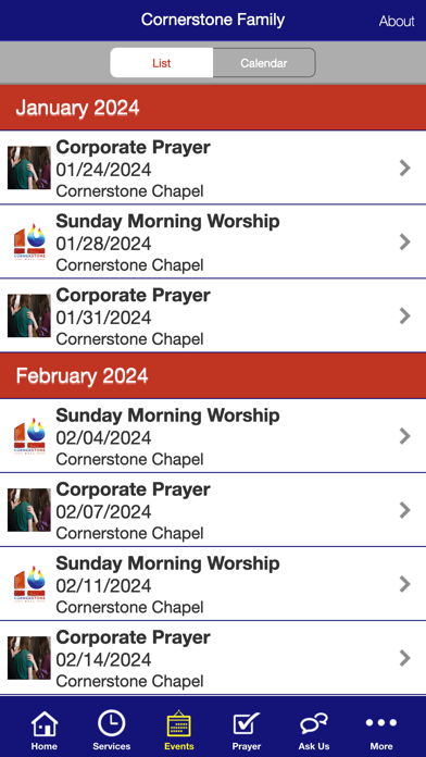 Screenshot 3 of Cornerstone Family App
