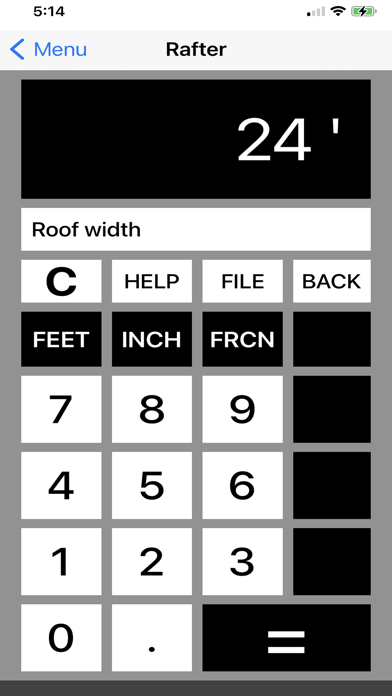 Construction Calculator - Feet Screenshot