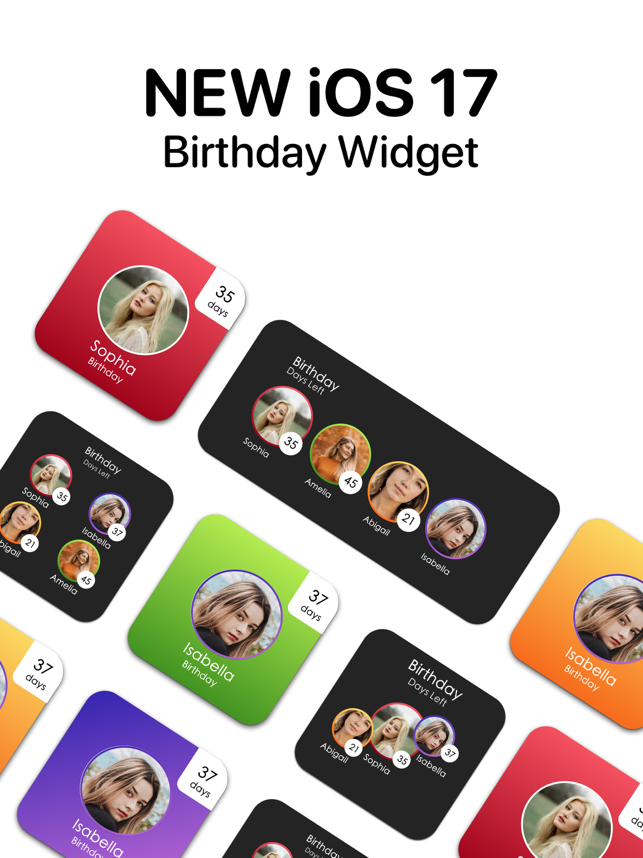 ‎Birthday Reminder Widget ++ 17 Screenshot