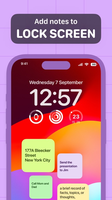 Sticky Notes Widget Screenshot