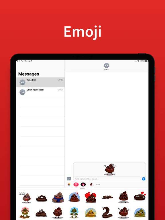 Screenshot #5 pour Poop emoji & Stickers for text