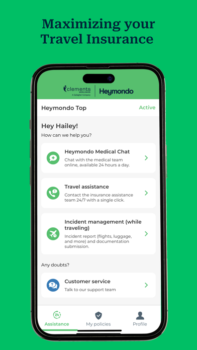 Heymondo - Travel insurance Screenshot