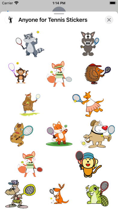 Screenshot #1 pour Anyone for Tennis Stickers