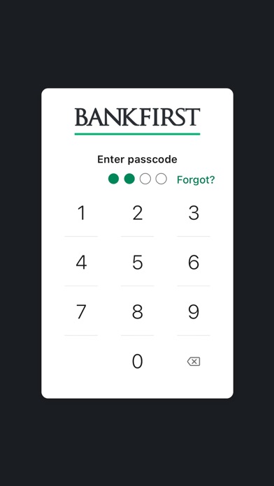 BankFirst Screenshot