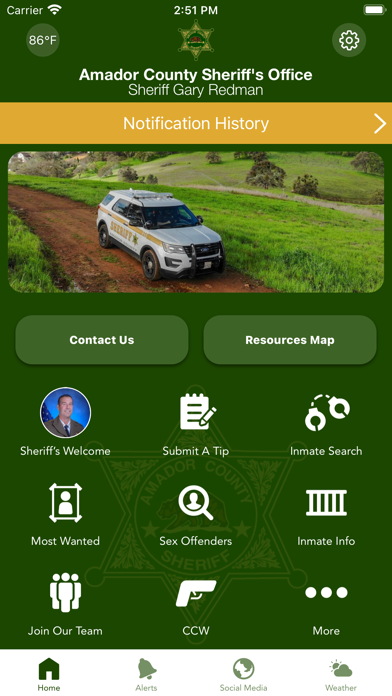 Amador County Sheriff’s Office Screenshot