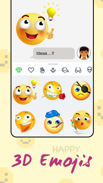 Emoji 3D Stickers Screenshot