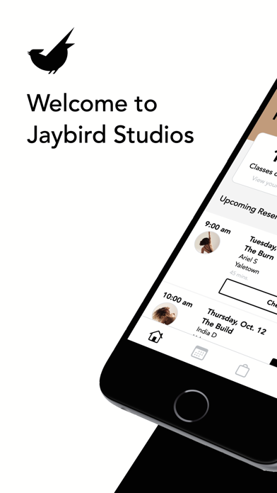 Jaybird Studios: Booking App Screenshot