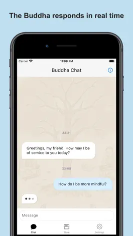 The app Buddha Chat Game screenshot Buddha Chat apk