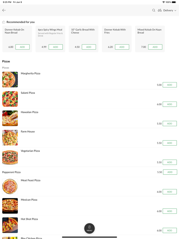 Baloch pizza and kebabs