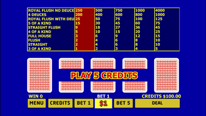Video Poker Casino Slot Cards Screenshot