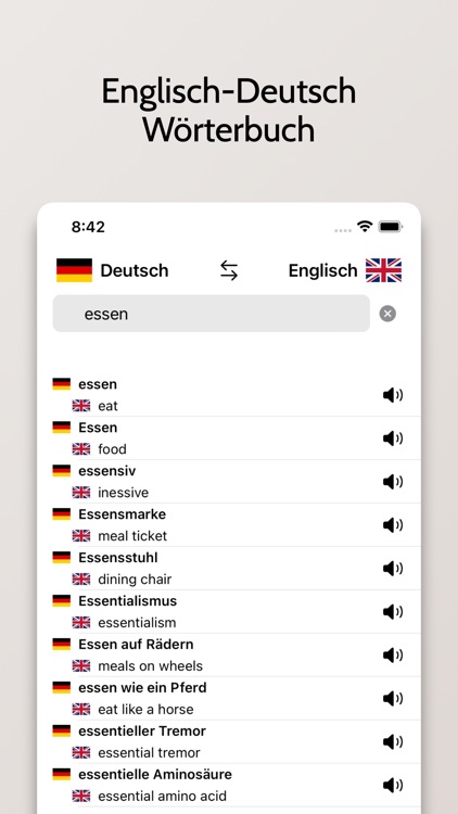 Englisch-Deutsch Wörterbuch