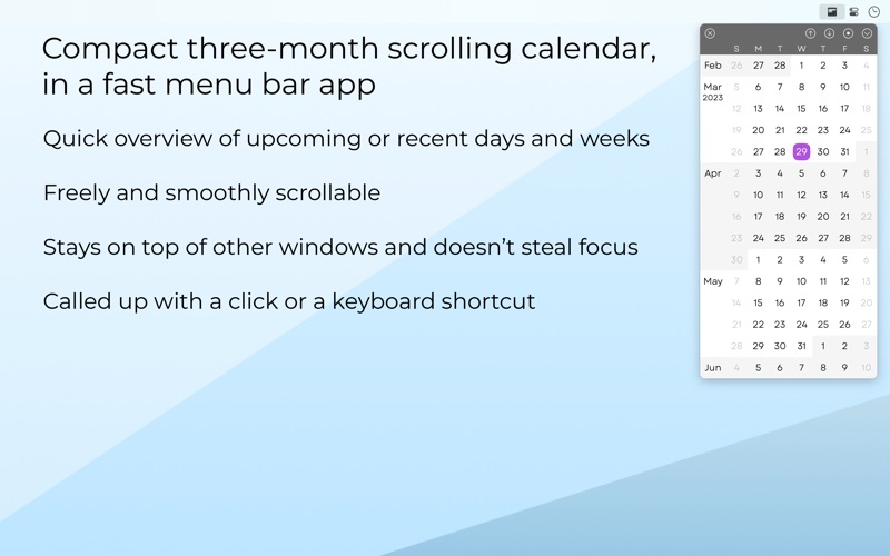 Screenshot #1 pour Three Month Calendar