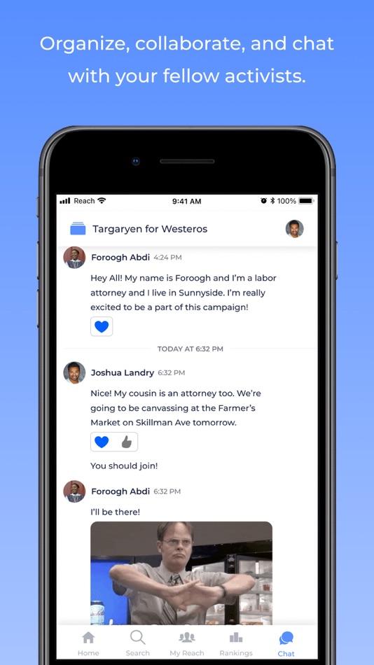 #6. Reach — Progressive Organizing (iOS) By: Reach Progress PBC