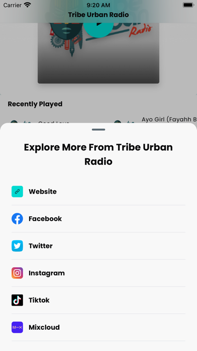 Tribe Urban Radio Screenshot