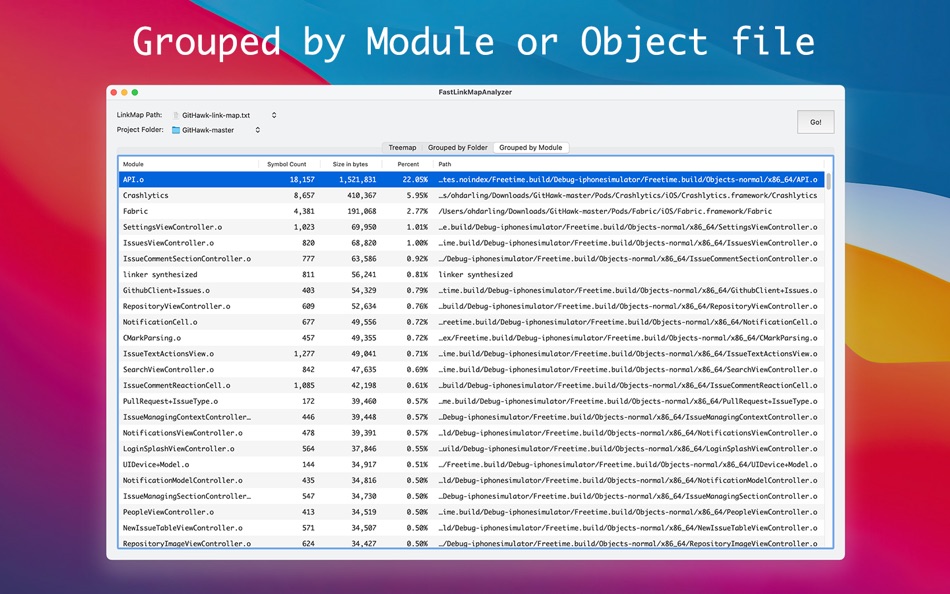 #3. FastLinkMapAnalyzer (macOS) Podle: 基伟 徐