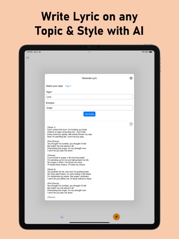 AI Lyric Generator Song Writerのおすすめ画像1