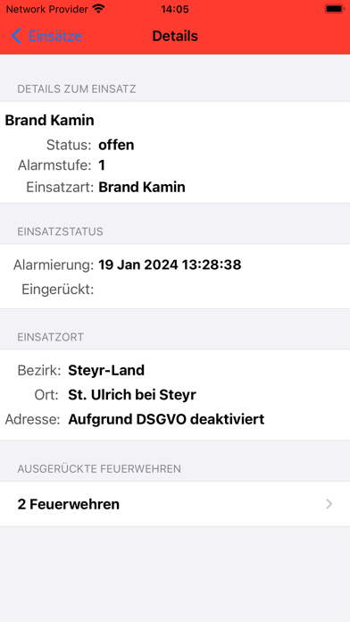 Feuerwehr Einsätze OÖ Screenshot